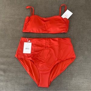 Andie Swim Bikini Set - Bora Bora Top - The Snap Bottom - Med - NWT - Set